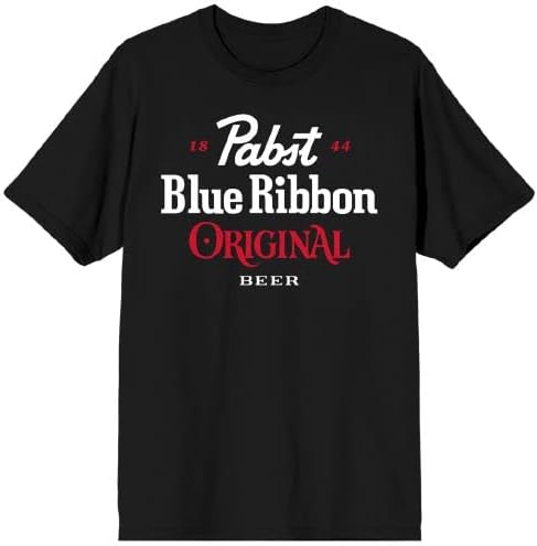 Pabst Blue Ribbon Original Beer Logo Camiseta negra para hombre