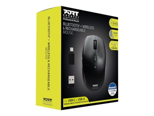 Souris sans fil rechargeable Port Connect pour éliminer les bruits de clic gênants