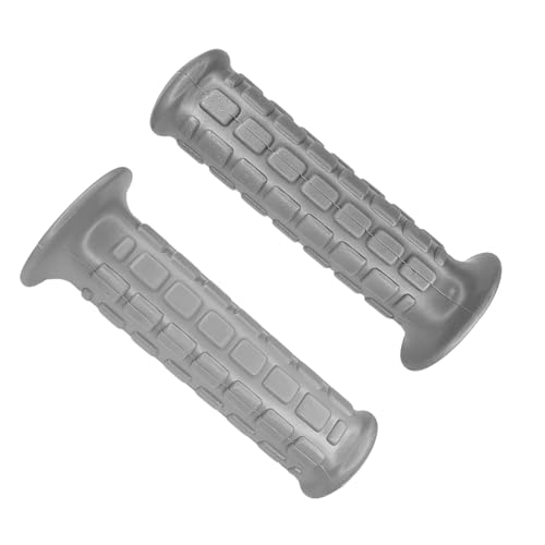 cyclingcolors Puños de Manillar Moto 115 mm Izquierda 7/8' (22 mm) Derecha 1' (24 mm) Revestimiento Antideslizante instalación fácil universales para Moto Scooter ciclomotor Gris