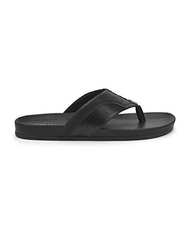 Image of Liberty Coolers Fast-2 Casual Slipper for Men - Black & Tan | Slip-on /Flats Slippers - Durable and Lightweight | Comfortable and Soft Outsole for Everyday Wear - Cushioned Footbed | Home Footwear