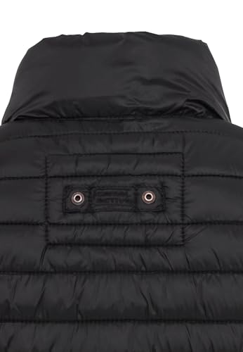 camel active Damen kurze leichte Steppweste mit elastischen Bündchen Schwarz, womenswear-38