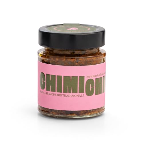 ChimiChimi Salsa Chimichurri Argentina Artigianale 120g – Pronta all'Uso, Senza Conservanti – Ricetta Argentina, Ingredienti Italiani – Ideale per Carne, Pesce, Verdure e Grigliate BBQ