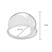 Cotton Candy Dome Cover - 21-inch Clear Plastic Bubble Dome with Opening to Spin Floss - OEM Cotton Candy Machine Parts by Great Northern Popcorn