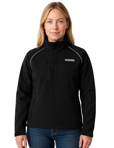 Women's Softshell Waterproof Jacket, Outdoor Windbreaker Warm Fleece Lined Rain Soft Shell For Hiking Travel
