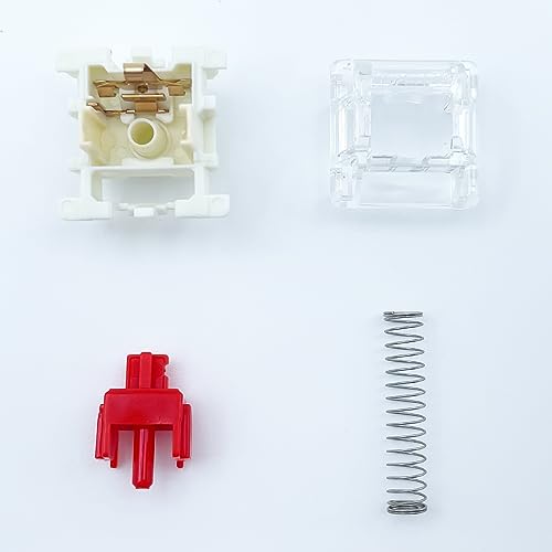 DRAOZA Interruptores Gateron G Red Pro 3.0 de 3 pinos pré-lubrificados RGB SMD lineares para teclado