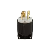  Eaton CWL615P Prise de sécurité 15 A 250 V L6-15, noir et blanc