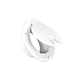 JR Products 541-B-2-A Polar White Deluxe Round Electric Cable Hatch