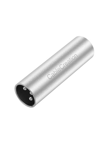 CableCreation XLR Male to Male Adapter, 3 Pin XLR Male Connector Coupler, Microphone Line Adapter Compatible with Microphone, Mixer, Speaker