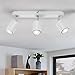 Gr4tec 3 Faretti Led da Soffitto Orientabili 350°, con 3 x 6W Lampadine GU10 Bianco Naturale 4000K, Lampadario Faretti LED Bianco , AC 220V-240V 550LM, Faretto da Parete