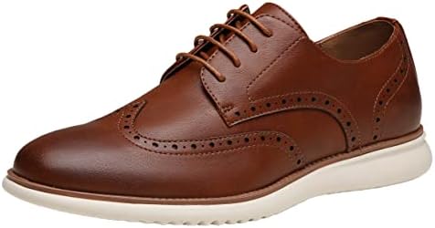 Jousen Mens Dress Shoes Oxfords Casual Retro Classic Comfortable Formal Derby Business Dress Shoes for Men