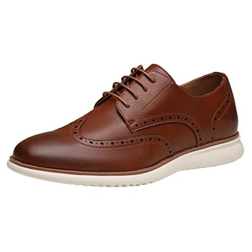 Jousen Mens Dress Shoes Casual Oxfords for Wedding Party Office Church Business Formal Rubber Bottom Lightweight Sneaker Oxford Shoes for Men