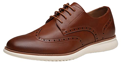 Image of Jousen Mens Dress Shoes Casual Oxfords for Wedding Party Office Church Business Formal Rubber Bottom Lightweight Sneaker Oxford Shoes for Men