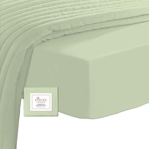400 Thread Count Cotton King Size Fitted Sheet Off White, 100% Long Staple Cotton King Bed Sheet Fitted, Luxury Soft Sateen King Fitted Sheet Off White (100% Cotton 40cm Fitted Sheet King 160x200cm)