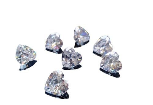 Oxyde de Zirconium Blanc en taille cœur pour personnaliser vos bijoux faits main