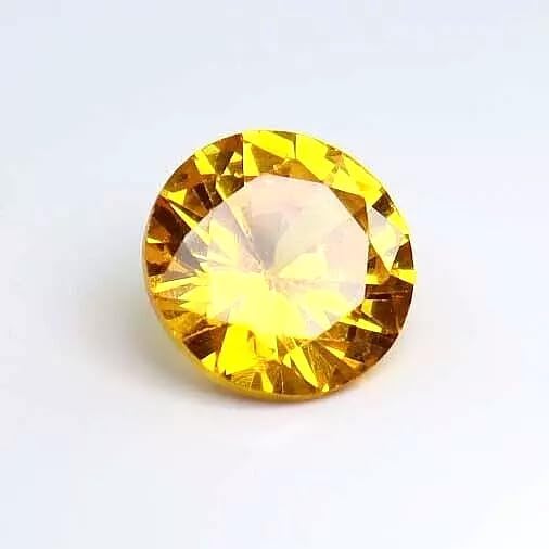 7 Ct Natural Round Cut Certified Cambodia Yellow Zircon Loose Gemstone Collectible Gems Stone for Necklaces, Bracelets, and Custom Jewelry Creations