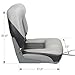 ERGOSEAT Elite Folding Boat Seat Low Back Boat Chair Fold-Down Fishing Boat Seats 2 Pack, Charcoal/Light Gray