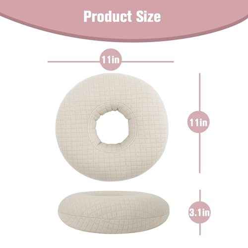 Ear Piercing Pillow for Side Sleepers, Ear Pillows with Holes for Pain, Earring Inflammation Pressure Sores, Cotton Earring Pillow for CNH Side Sleepers