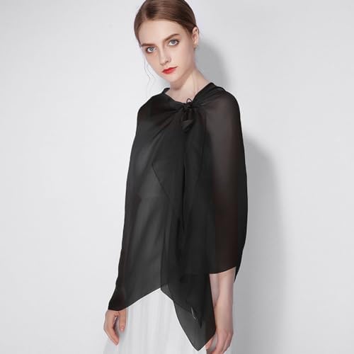 VANZACK Chiffon Sjaal Met Muzikale Noten - Donkerblauw, Dun & Ademend, Elegante Airconditioner Sjaal Voor Vrouwen