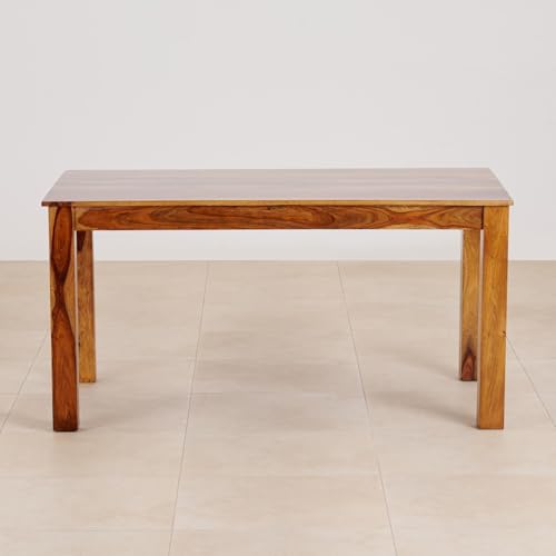 Image of Sheesham Wood Dining Table (45 * 34 * 30 inch) | Multi-Purpose uses Home and Office Desk | Dining Room Furniture | Wooden 4 Seater Dining Table | (Natural)