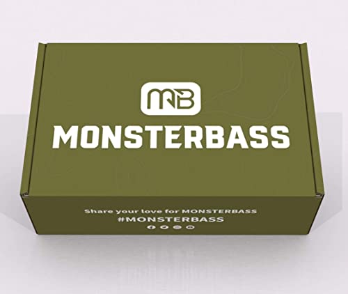 Monsterbass Gold Series Box Filled With Premier Bass Fishing Lures & Tackle (5+ Baits With Bonus Items). Excellent Bass Fishing Kit To Upgrade Your Bass Fishing Tackle Setup #TOP1