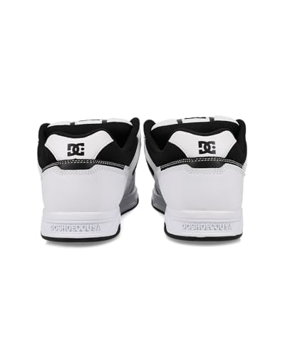 DC Men's Stag Skate Shoe, White/Black, 9