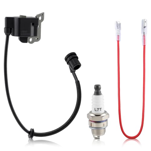 GoaMotors 501424329 Ignition Coil with Spark Plug Compatible with Husqvarna Poulan Pro PR46BT PR48BT Fit for McCulloch GB355BP Fit for Craftsman CMXGAAH46BT Backpack Blower