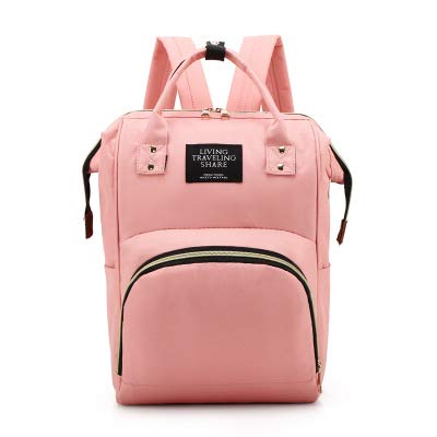 Kraptick Large Capacity Diaper Bag for Baby Care Multi-Function Waterproof Travel Nappy Bags Backpack Fashion Mummy Nursing Bag, Durable & Stylish Waterproof Maternity Travelling Backpack (Pink)