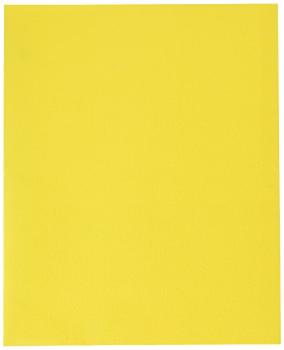 School Smart Heavy Duty 2 Pocket Portfolio with 3 Hole Fastener - 9 1/2 x 12 in - 25 Pack - Yellow