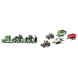 plataformas tractor negras Product 2: TÜV : Sí SIKU 1837, Camión de Plataforma Baja con Dos Tractores John Deere, 1:87 + Super 6286 Set de Regalo, 5 vehículos agrícolas en Miniatura (Escala 1:64) , Color/Modelo Surtido