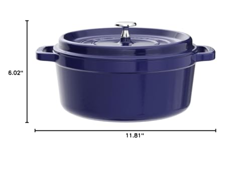 Image of STAUB 40510-283-0 Cocotte Round 24cm Dark Blue