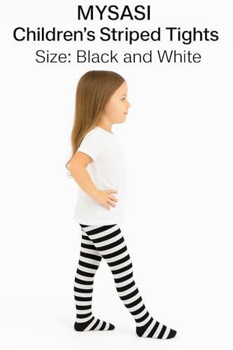 Kids Striped Tights, Black and White Striped Tights, Halloween, Fall, Dressing up, Parties4