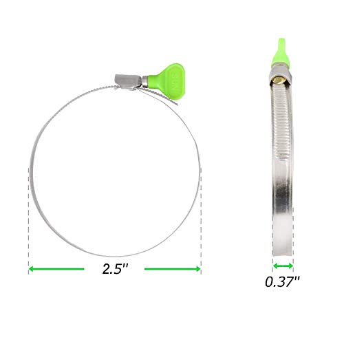 Glidestore 2-1/2 Inch Key Hose Clamp (Clamping Range 2-Inch To 2 3/4-Inch Diameter), Type Adjustable Stainless Steel Hose Clamps, Pipe Clamp, Worm Gear Clamps, Dust Collector (Pack Of 10) #TOP2