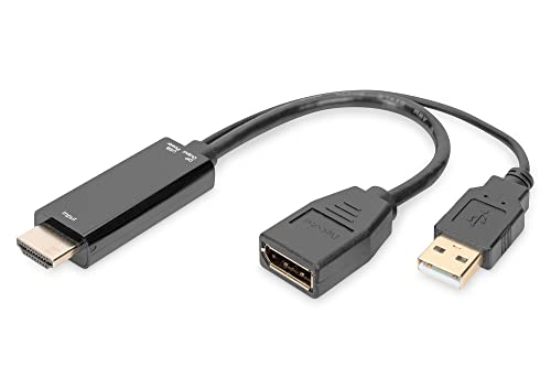Convertisseur HDMI vers Displayport 4K cordon adaptateur vidéo USB noir