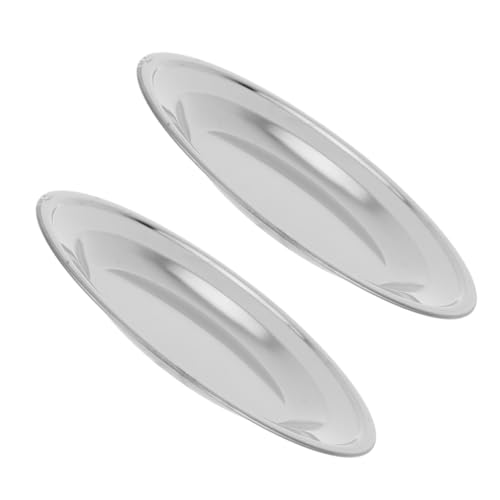 OFFSCH 2pcs Stainless Steel Tea Bag Dish Round Metal Organizer for Clean and Tidy Table Versatile Beverage Tray for Household Use Sleek Design for Home Accessories