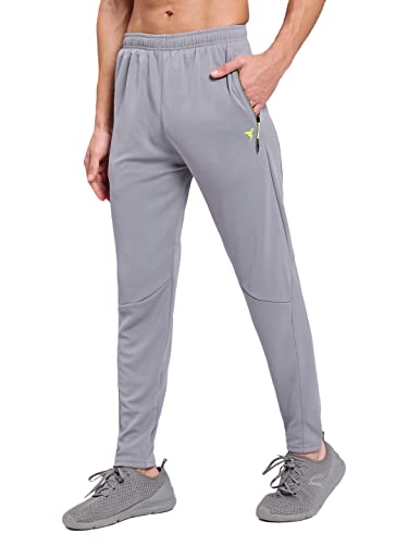Image of TECHNOSPORT Mens Polyester Slim Fit Activewear Track Pant with SPF50+ for Running, Workout Wear Antimicrobial & Quick Dry
