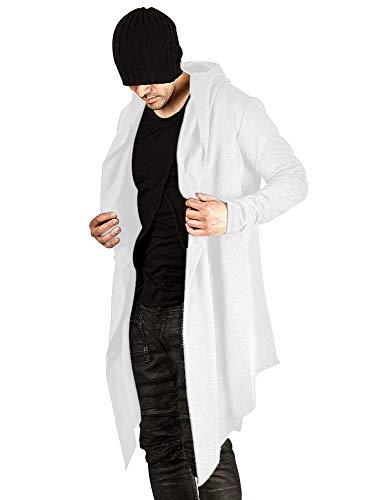 Poriff Mens Cardigan Sweaters With Pockets Extra Large Comfortable Cardigans For Men White #TOP2