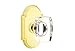 EMTEK #8 Rosette Passage Set with Windsor Crystal Knob - Available in 10 Finishes - 8108WSUS3 - Polished Brass (US3)