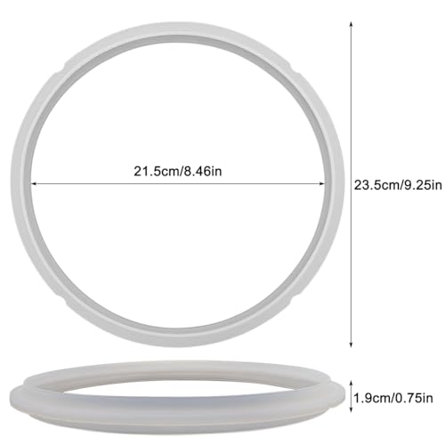 Silicone Sealing Rings Compatible for Instant Pot 6 Quart Pressure Cookers, 1 Pcs Replacement Silicone Gasket Seal Rings Fit IP-DUO60, DUO50, LUX60, LUX50, CSG60, CSG50, for 5/6 Qt InstaPot, Clear - Image 2