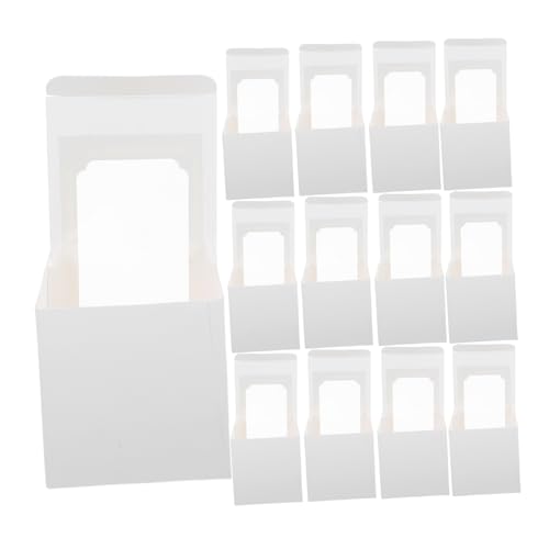 Cabilock 20pcs Cupcake Carrier White Treat Boxes Small Boxes for Treats Single Cupcake Container