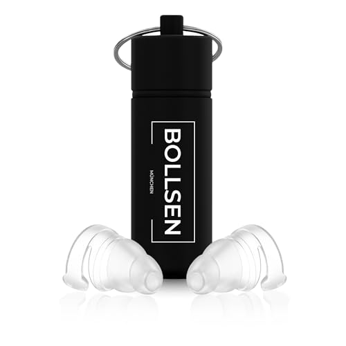 Bollsen Tapones para los oídos para conciertos, festivales y fiestas – Reducción de ruido 24 dB SNR & tapones de silicona reutilizables para melómanos, DJs y músicos – Cómodos y discretos (1)