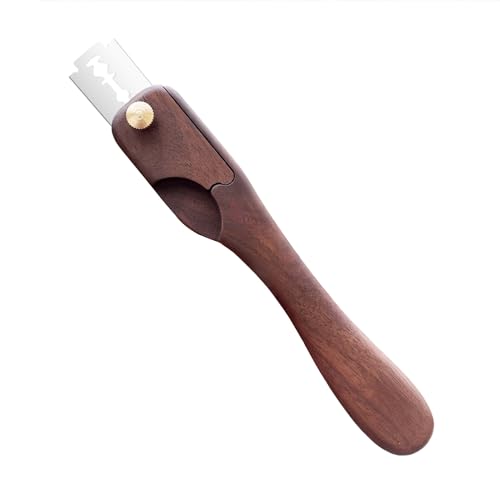 RillyRellow Premium Mini Bread Lame Decoration, Hand Wooden Crafted Bread Lame Slashing Tool, for Dough Scoring Knife, Cut Patterns for Sourdough Bread Slashing, Black Walnut (Without Blade)
