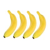 iplusmile 4個 リアルなフェイクバナナモデル 製バナナ装飾 写真小道具 レイアウトシーン用フルーツオーナメント