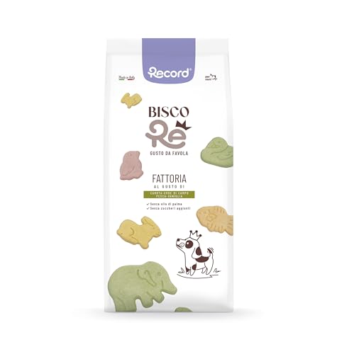 Record - BiscoRe Biscotti per Cani Gusti Misti Fattoria, formato da 1kg. Snack Croccanti e Naturali, Cotti al Forno, Senza Conservanti né Olio di Palma, Leggeri, Digeribili e Gustosi