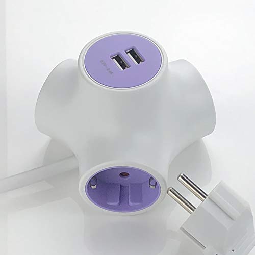Preisvergleich Produktbild UCOMEN Steckdosenleiste: 3 fach Steckdosenleiste mit 2 USB