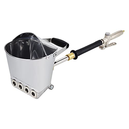 Ouya 4 Jet Plaster and Stucco Sprayer, Pneumatic Cement Mortar Gun with Cover for Painting Wall and Ceilings