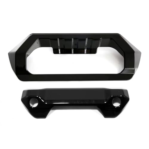 KELEIMAI Car Accessories Fit for Toyota Tundra 2025 2024 2023 2022 Tailgate Door Rear Trunk Grab Handle Bowl & Handle Cover Trim (2 Holes:Glossy Black) 2PCS ABS