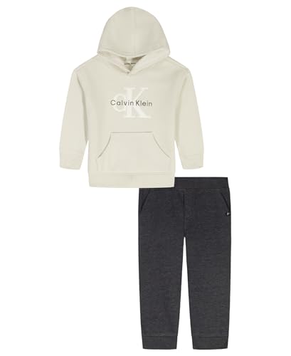 Image of Calvin Klein Baby Boys' 2-piece Fleece Set, Sweatshirt and Jogger Sweatpant