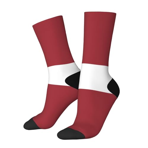 Flag of Latvia Socks For Men Women Outdoor Sports Running Hiking Wicking Crew Socks