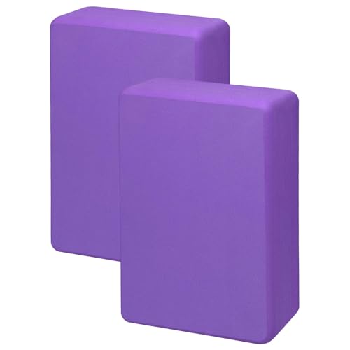 Bloques de yoga Yoga Direct morado claro, set de 2 soportes para profundizar estiramientos en casa
