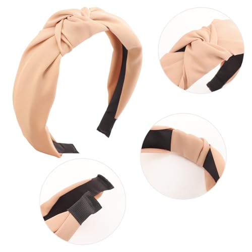 Image of DRESHOW Knotted Headbands, Women Non Slip Fashion Headbands, Solid Boho Wide Top Knot Hair Hoops, 4 Pcs Set, for Women Girls Hairbands Hair Accessories